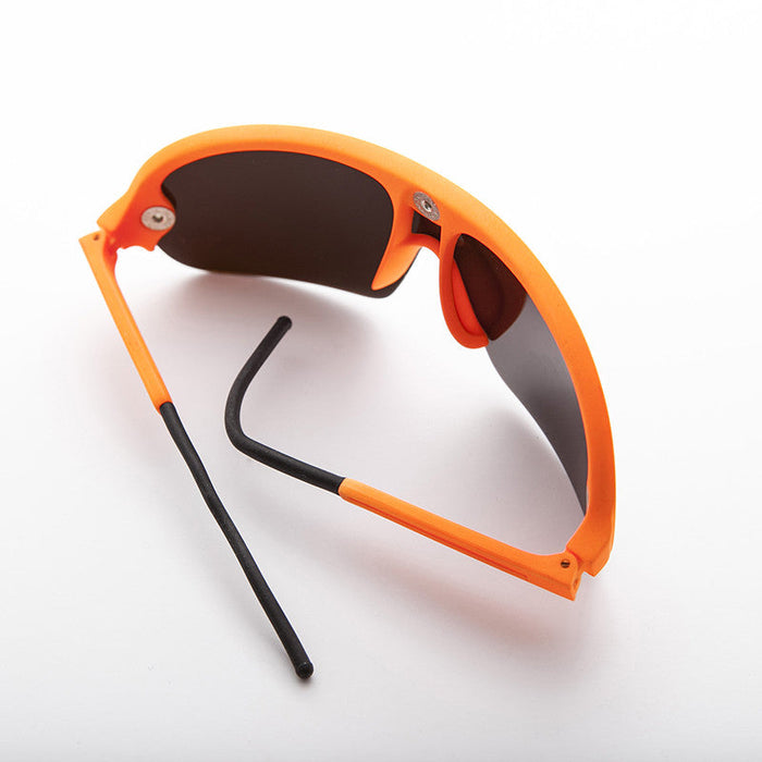 SUNGLASS MUSEUM Mirror Wraparound Lens 80s Futuristic Sunglasses - Renoir