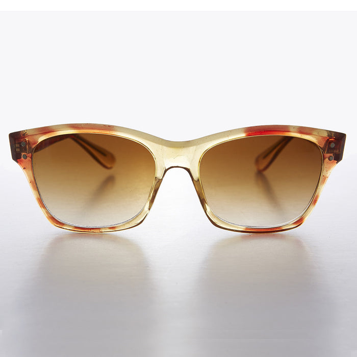 SUNGLASS MUSEUM Gold Tortoiseshell Classic Square Vintage Sunglass - Rex