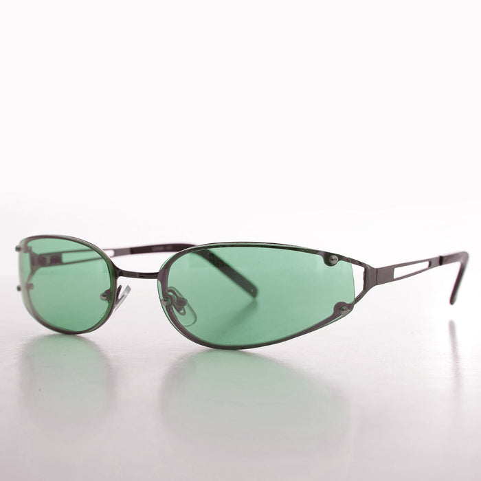 SUNGLASS MUSEUM Oval Y2k Wrap Around Sunglasses - Rickey