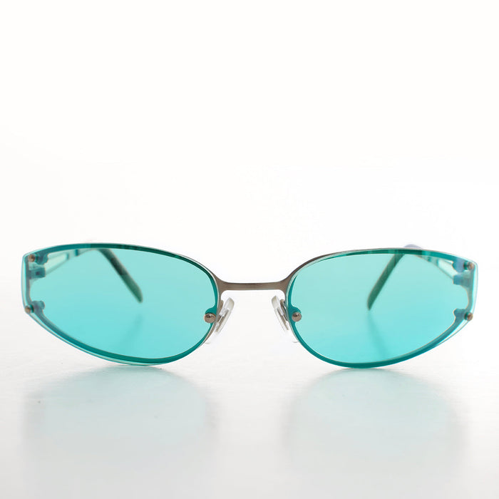 SUNGLASS MUSEUM Oval Y2k Wrap Around Sunglasses - Rickey