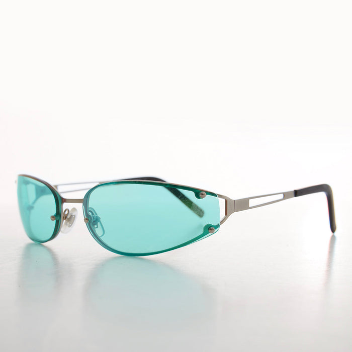 SUNGLASS MUSEUM Oval Y2k Wrap Around Sunglasses - Rickey