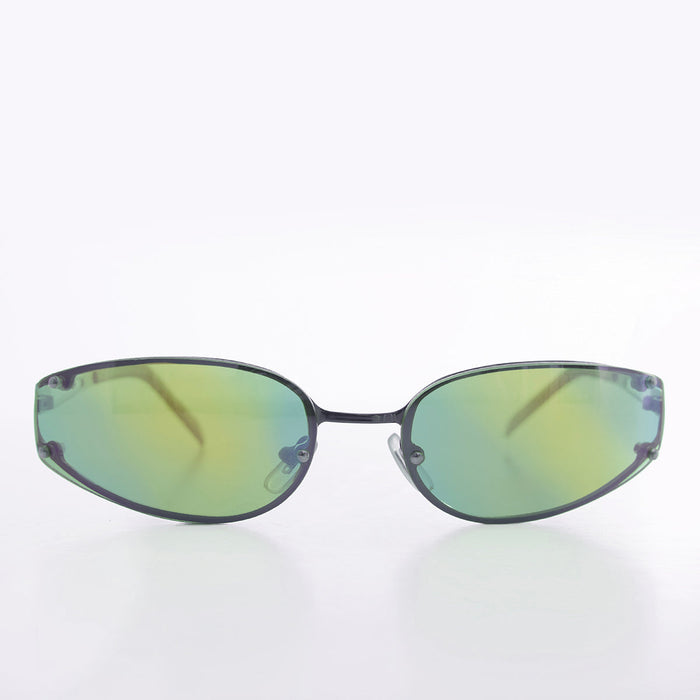 SUNGLASS MUSEUM Oval Y2k Wrap Around Sunglasses - Rickey