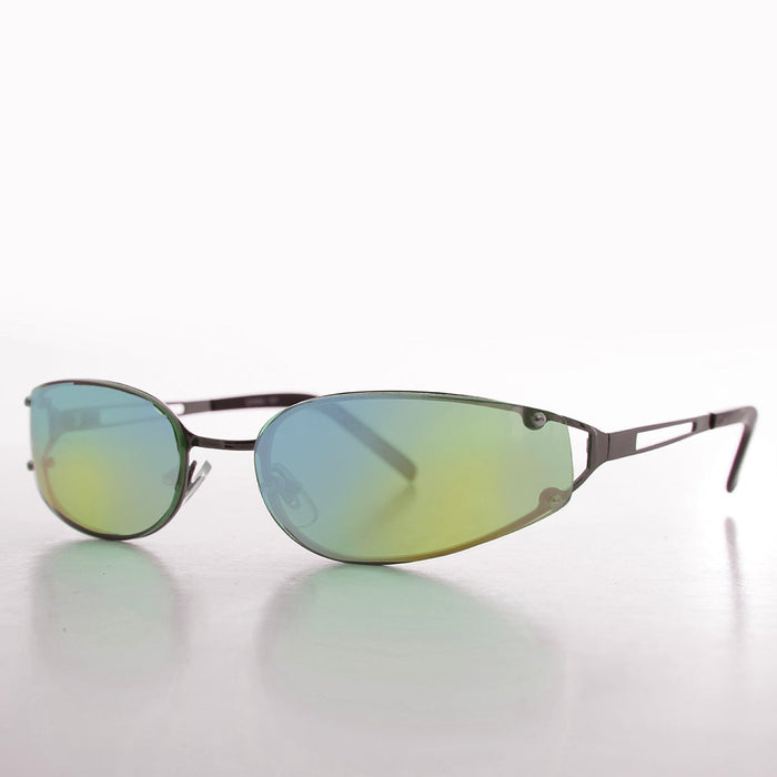 SUNGLASS MUSEUM Oval Y2k Wrap Around Sunglasses - Rickey