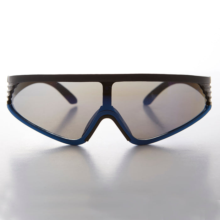 Mirror Lens Sports Wrap Vintage Sunglass - Rider