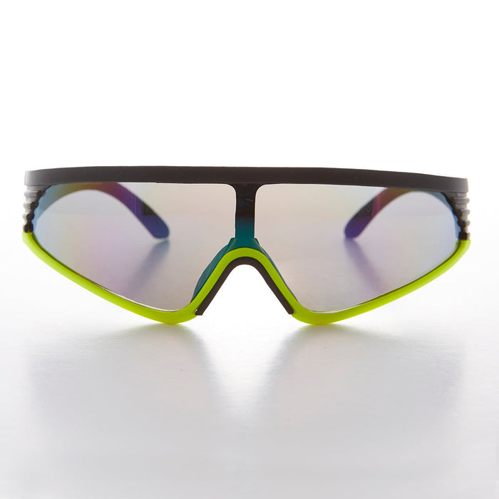Mirror Lens Sports Wrap Vintage Sunglass - Rider
