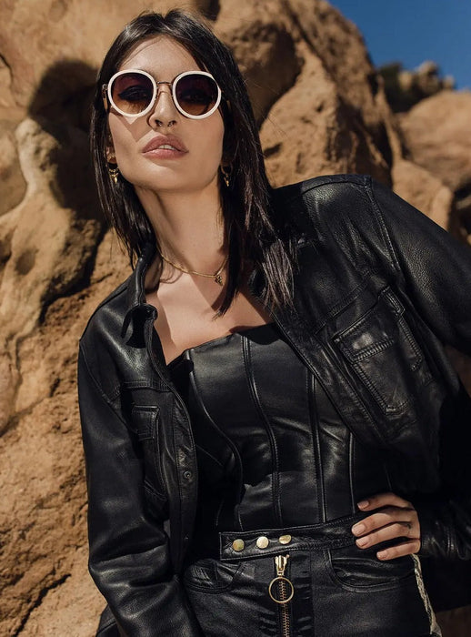 image of sunglasses model SAINT OWEN SAINT OWEN Sunglasses RIVER Ivory | Gold