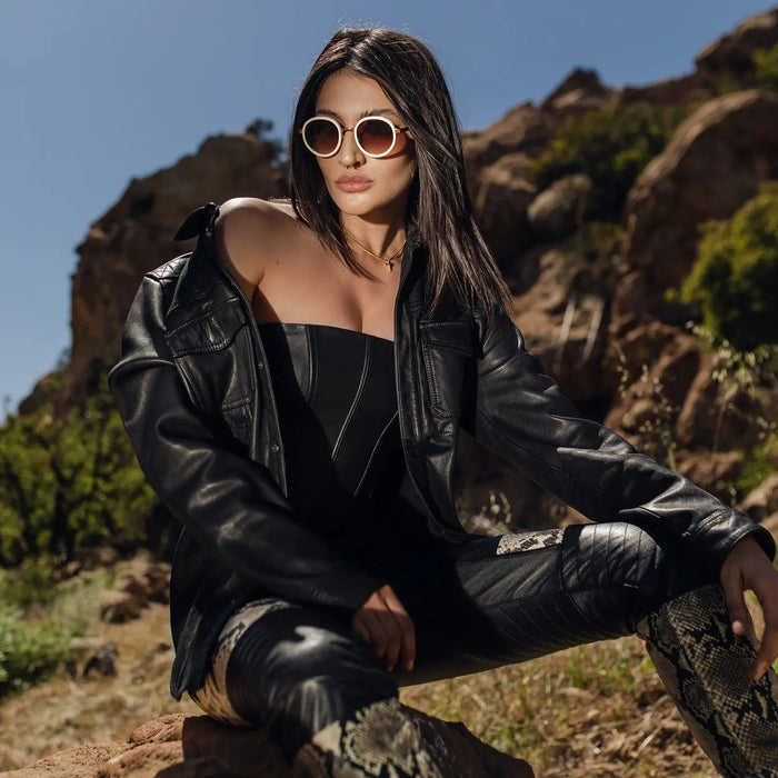 image of sunglasses model SAINT OWEN SAINT OWEN Sunglasses RIVER Ivory | Gold