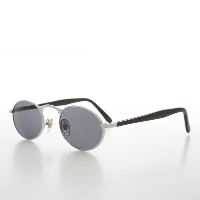 SUNGLASS MUSEUM Small Oval Metal Vintage Sunglasses - Robin