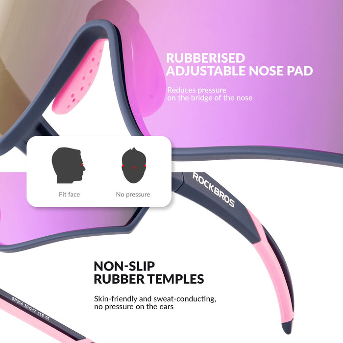 ROCKBROS Kids Polarized Cycling Sunglasses UV400 Bike Glasses