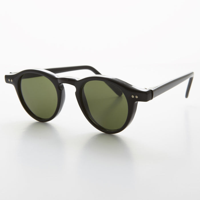 SUNGLASS MUSEUM Small Round Dapper Pantos Vintage Sunglass - Rodgers