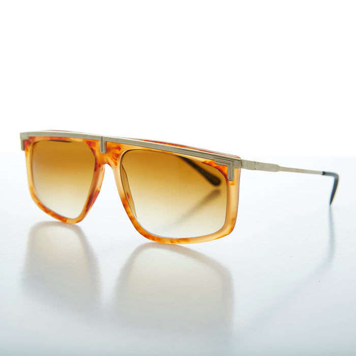 SUNGLASS MUSEUM 80s Hip Hop Flat Top Vintage Sunglass - Rome