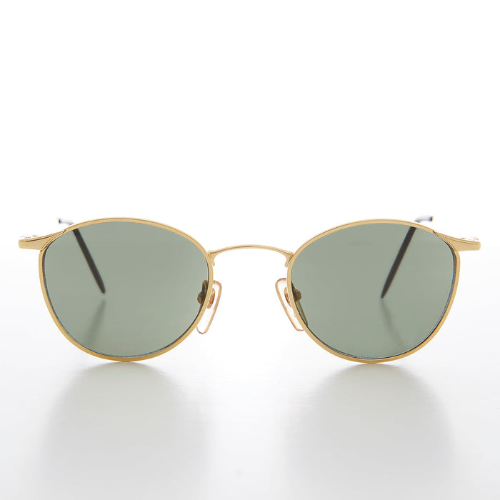 SUNGLASS MUSEUM Round Metal Polo Schoolboy Classic Vintage Sunglass - Rory