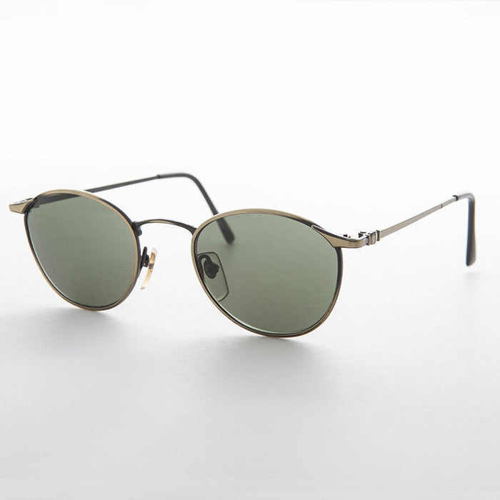 SUNGLASS MUSEUM Round Metal Polo Schoolboy Classic Vintage Sunglass - Rory