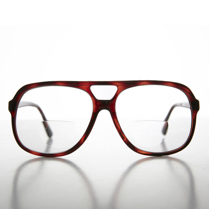 SUNGLASS MUSEUM Large Bifocal Aviator Reading Glasses - Ross