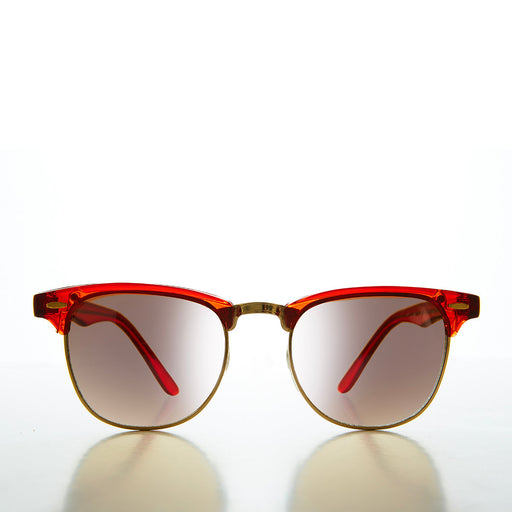 Sunglass Museum Half Rim Sunglasses with Flash Mirror Lens - Russo - Product image