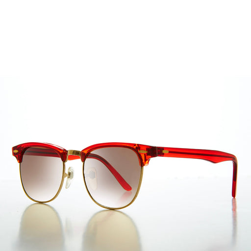 Sunglass Museum Half Rim Sunglasses with Flash Mirror Lens - Russo - Product image