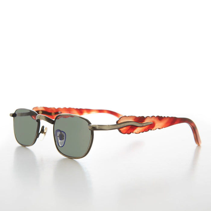 SUNGLASS MUSEUM 90s Unique Rectangular Vintage Sunglasses - Rusty