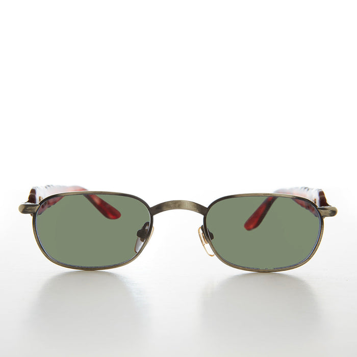 SUNGLASS MUSEUM 90s Unique Rectangular Vintage Sunglasses - Rusty