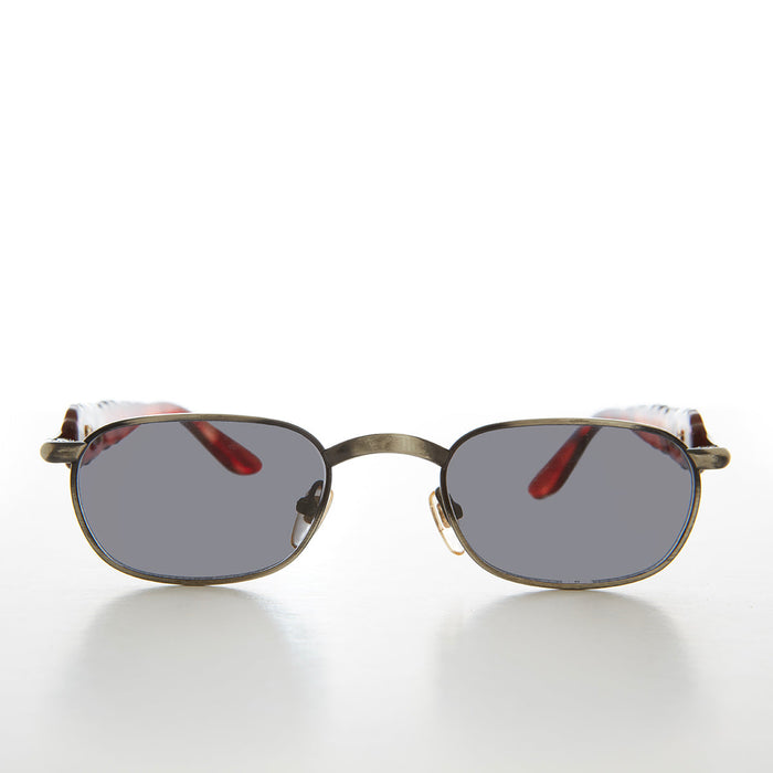 SUNGLASS MUSEUM 90s Unique Rectangular Vintage Sunglasses - Rusty