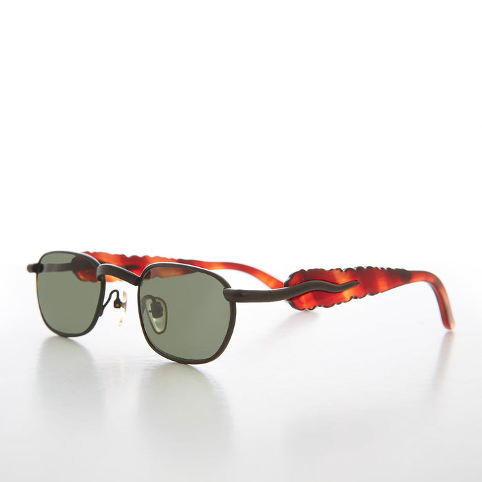 SUNGLASS MUSEUM 90s Unique Rectangular Vintage Sunglasses - Rusty