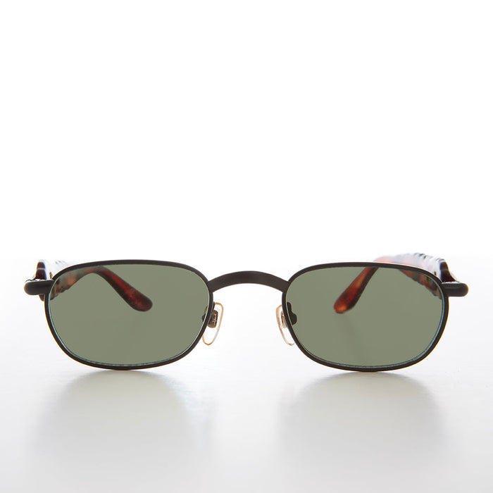 SUNGLASS MUSEUM 90s Unique Rectangular Vintage Sunglasses - Rusty