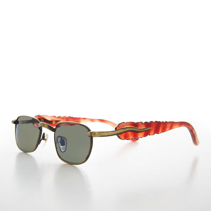 SUNGLASS MUSEUM 90s Unique Rectangular Vintage Sunglasses - Rusty