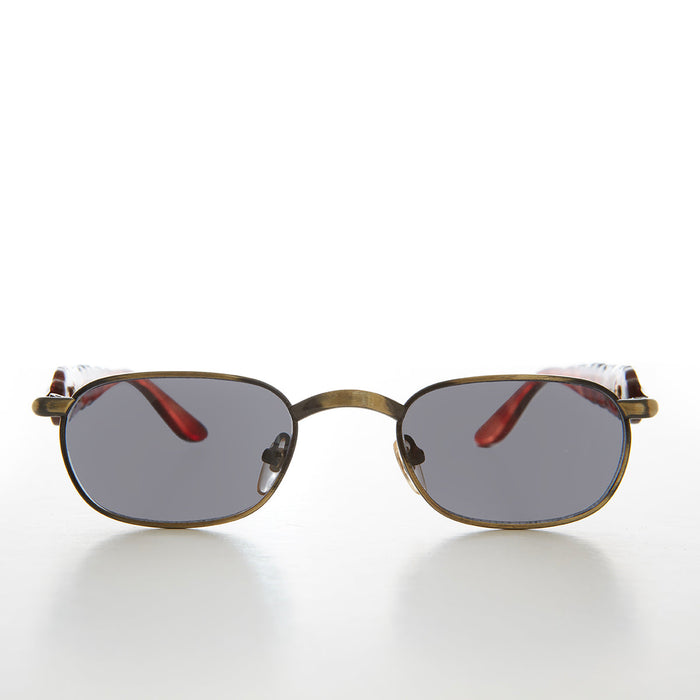 SUNGLASS MUSEUM 90s Unique Rectangular Vintage Sunglasses - Rusty