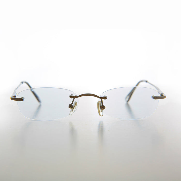 SUNGLASS MUSEUM Rimless Tinted Rectangular Lens Reading Glasses - Ryn