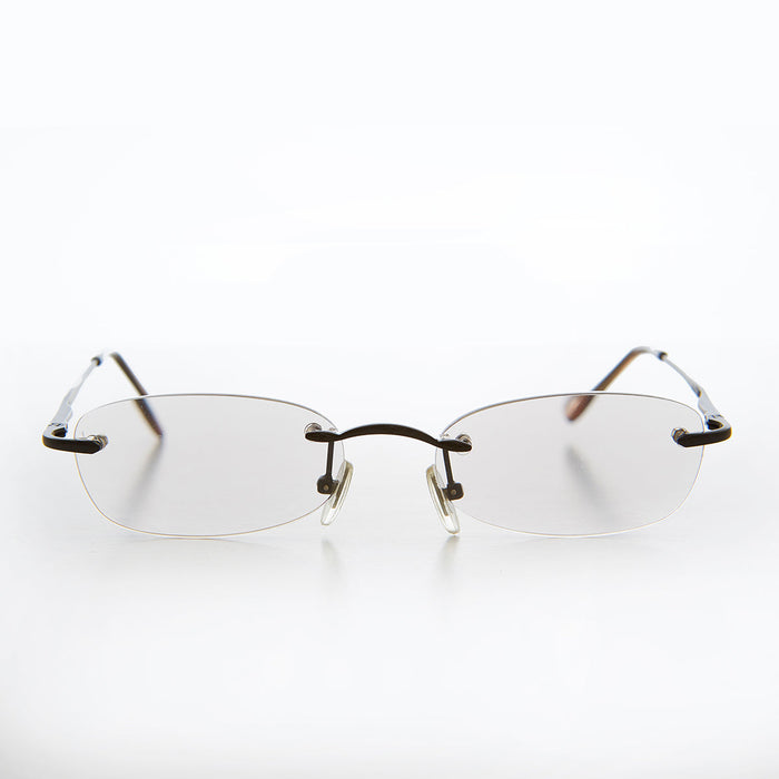 SUNGLASS MUSEUM Rimless Tinted Rectangular Lens Reading Glasses - Ryn