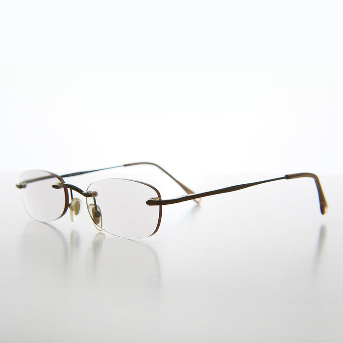 SUNGLASS MUSEUM Rimless Tinted Rectangular Lens Reading Glasses - Ryn