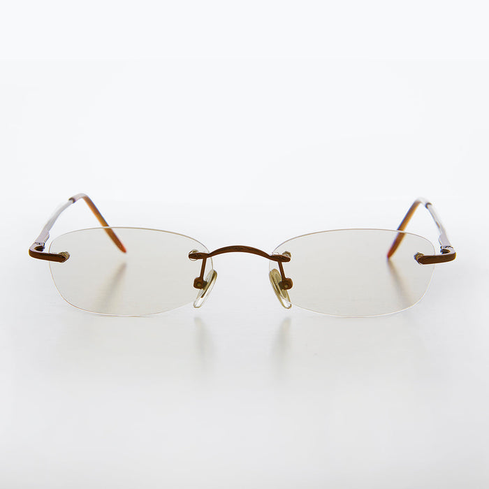 SUNGLASS MUSEUM Rimless Tinted Rectangular Lens Reading Glasses - Ryn