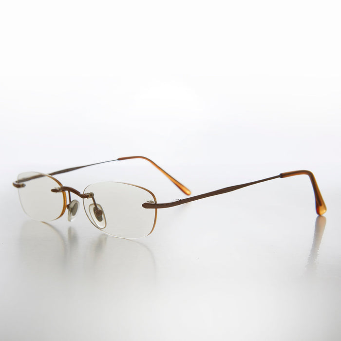SUNGLASS MUSEUM Rimless Tinted Rectangular Lens Reading Glasses - Ryn