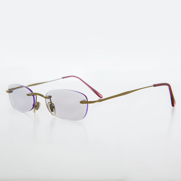 SUNGLASS MUSEUM Rimless Tinted Rectangular Lens Reading Glasses - Ryn