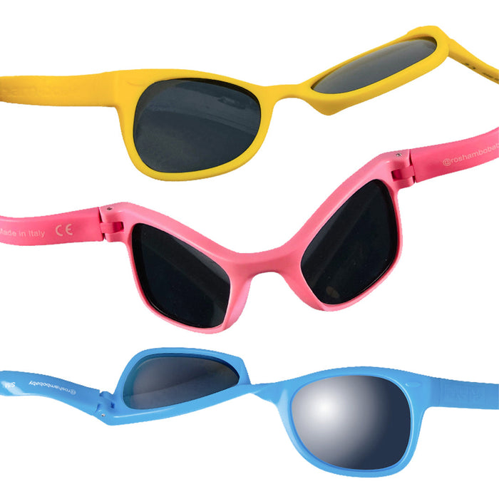 RO-SHAM-BO Sunglasses RuffleButts Baby Ice Cream One Piece with Roshambo Pink Glitter Sunglasses