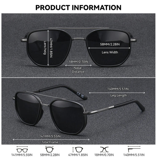 BARCUR Sunglasses Polygon Fashion Frame - Product image