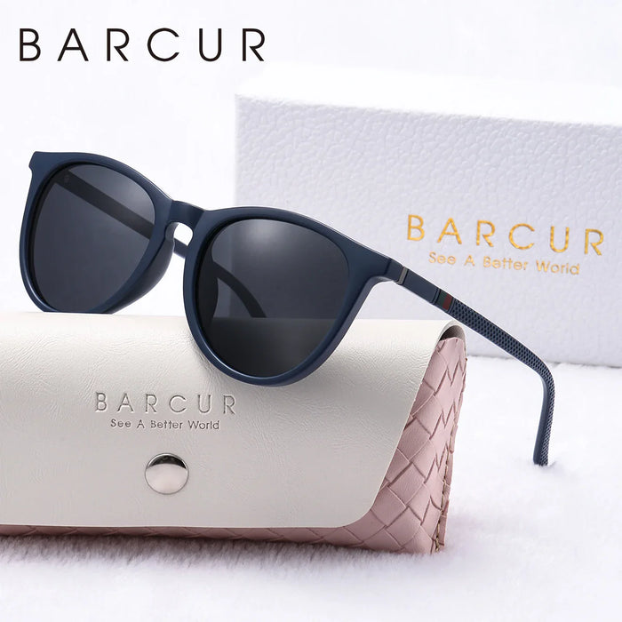 BARCUR Pink Fashion Round Sunglasses for Women
