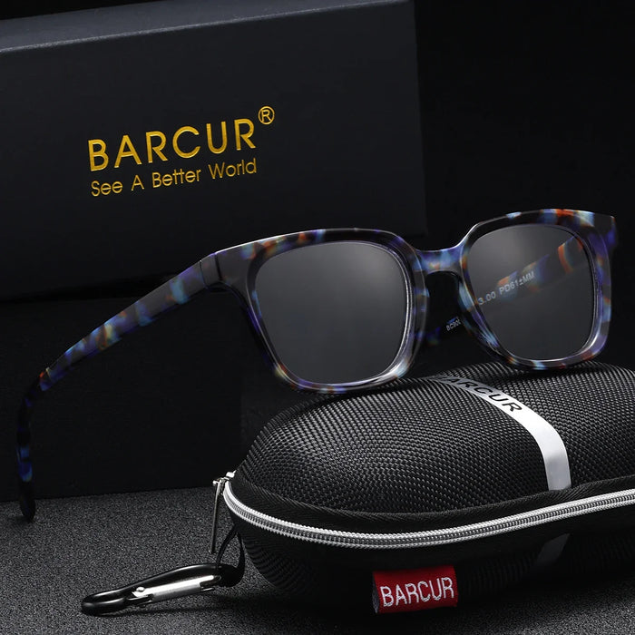 BARCUR Trendy Square Reading Glasses