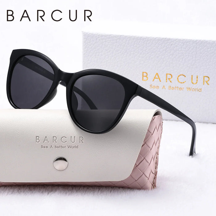 BARCUR Women’s Transparent Fashionable Cat Eye Sunglasses