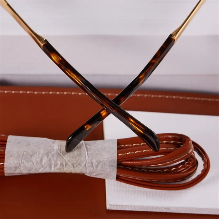 Gold Metal Frame Oval  Small  Sunglasses