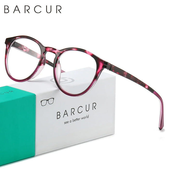 BARCUR Presbyopia Glasses Comfortable Lightweight Leopard