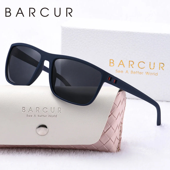 BARCUR Original Trendy White Pink Polarized Sunglasses