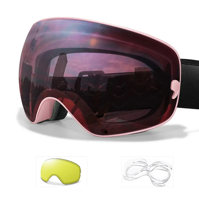Crystal Clear Vision Anti Fog Ski Goggles