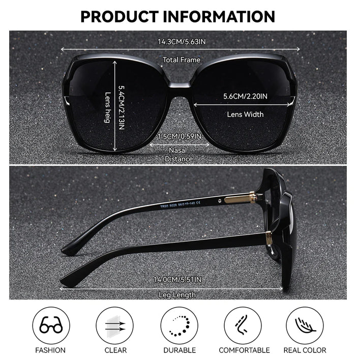 BARCUR Sunglasses Women’s Gradient Butterfly Frame Polarized