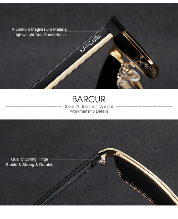 BARCUR Sunglasses Men’s Original Rectangle - Product image