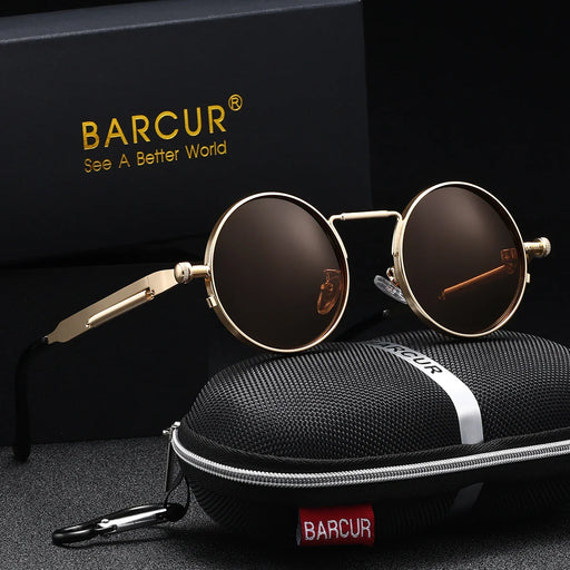 BARCUR Polarized Steampunk Sunglasses - Product image