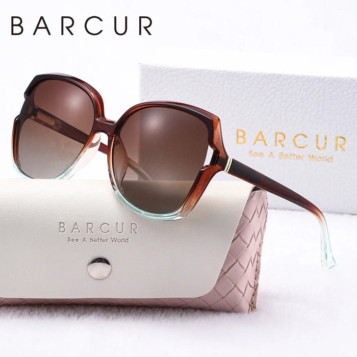 BARCUR Sunglasses Women’s Gradient Butterfly Frame Polarized