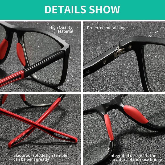 BARCUR Sports Style Anti-Blue Light Reading Glasses