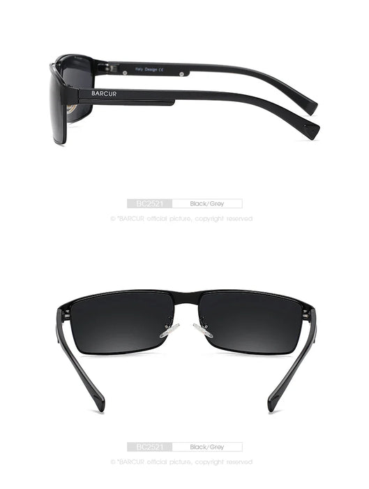 BARCUR Sunglasses Men’s Original Rectangle - Product image