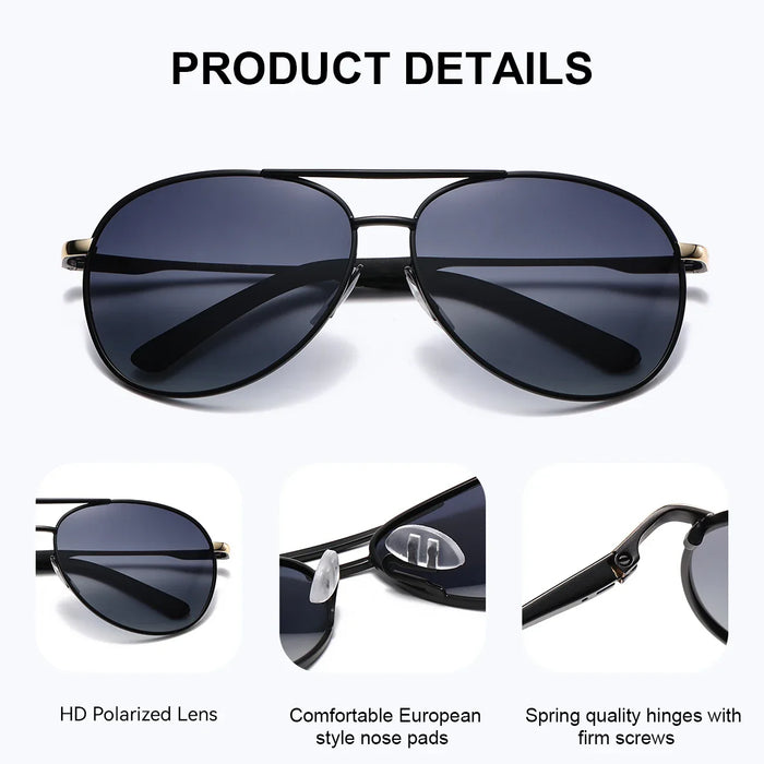 BARCUR Pink Metal Polarized Sunglasses