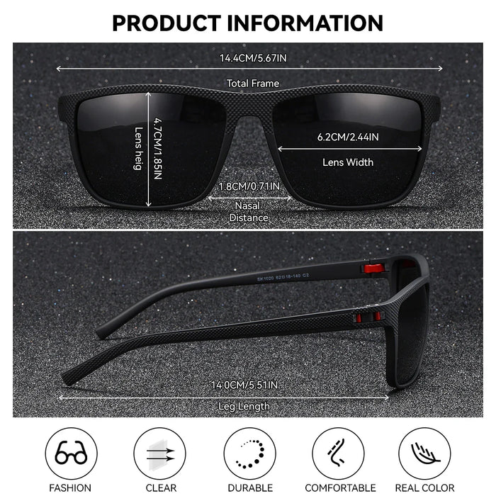 BARCUR Original Trendy White Pink Polarized Sunglasses